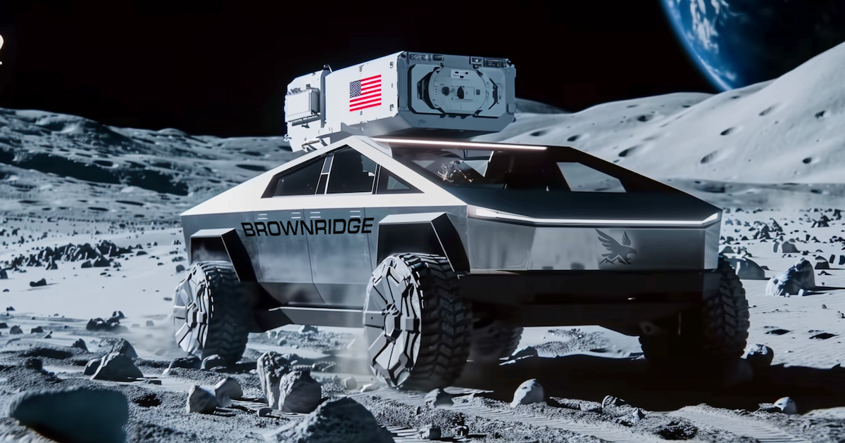 The Brownridge Cybertruck on The Moon
