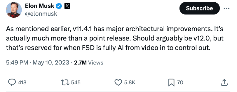 Elon Musk on X